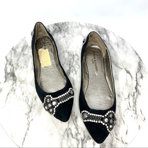 Rock & Candy Shoes Rockcandy By Zigi Embellished Jewel Black Suede